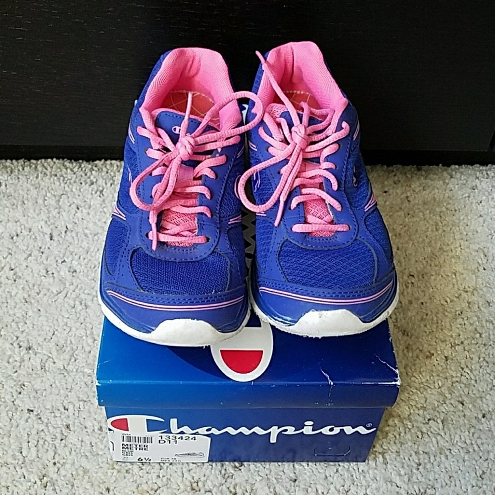 Champion blue and pink running shoes. Women's size 6.5. - Picture 1 of 5